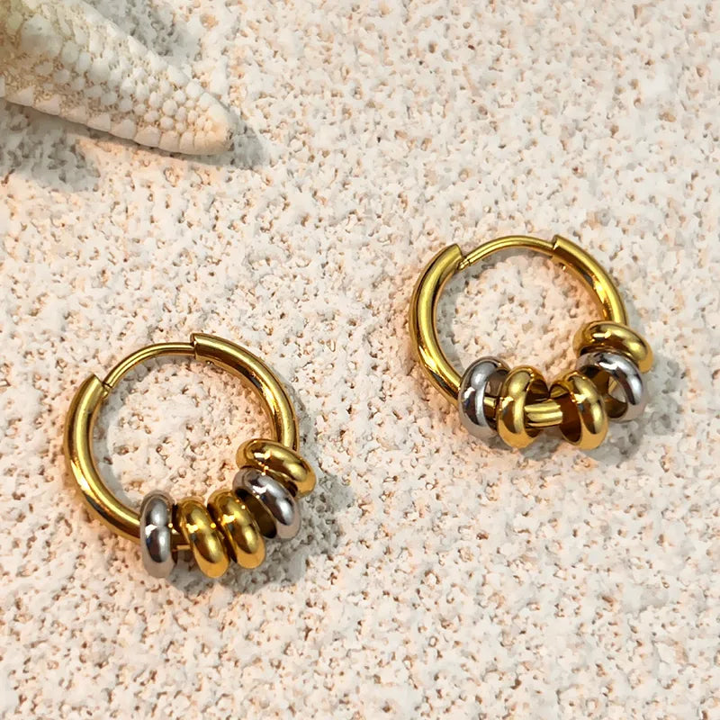 Image of DUO TONE HOOPS